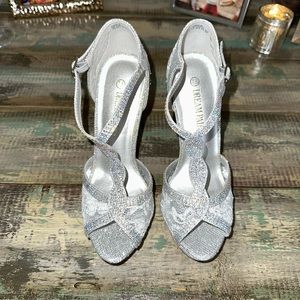 Silver Sparkle Stilettos